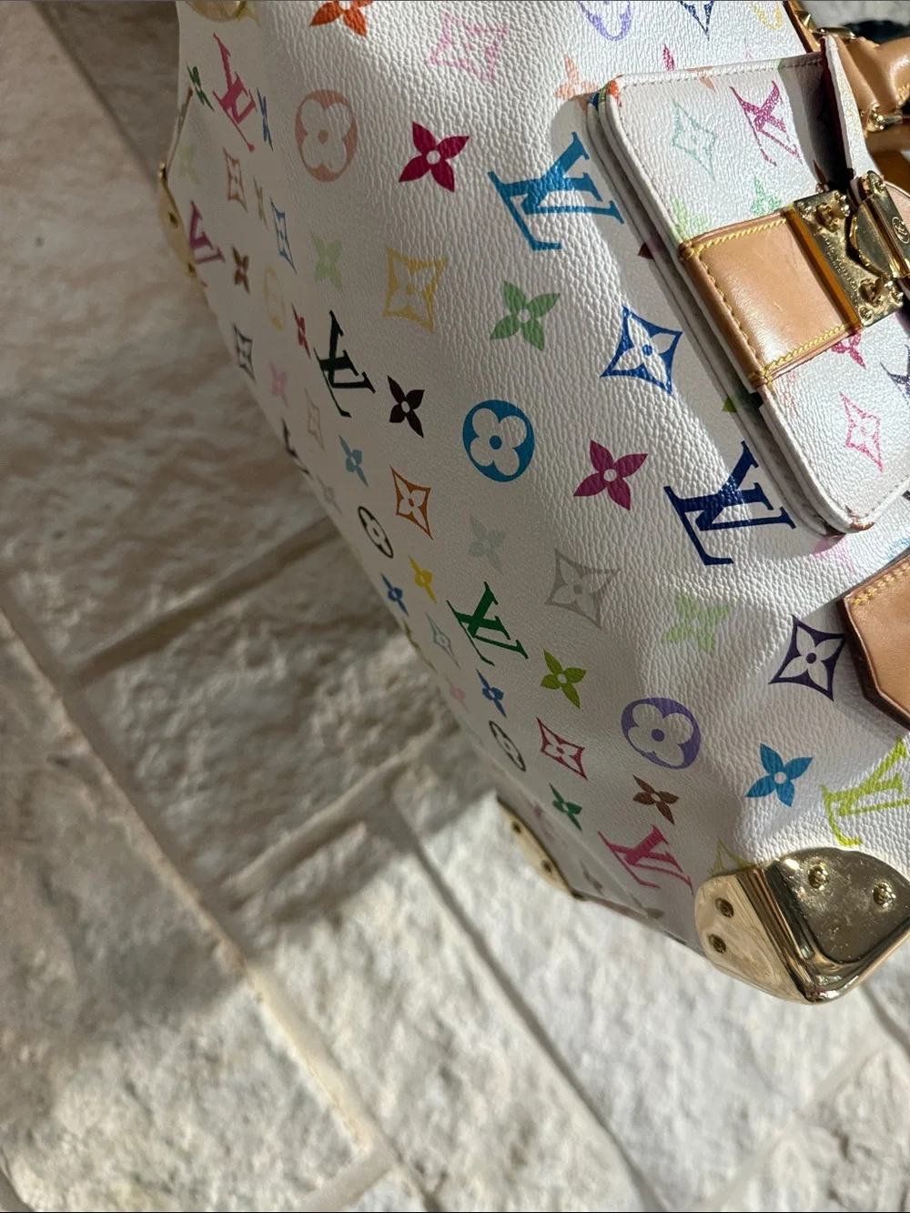 Louis Vuitton White Multicolor Murakami Monogram Speedy 30